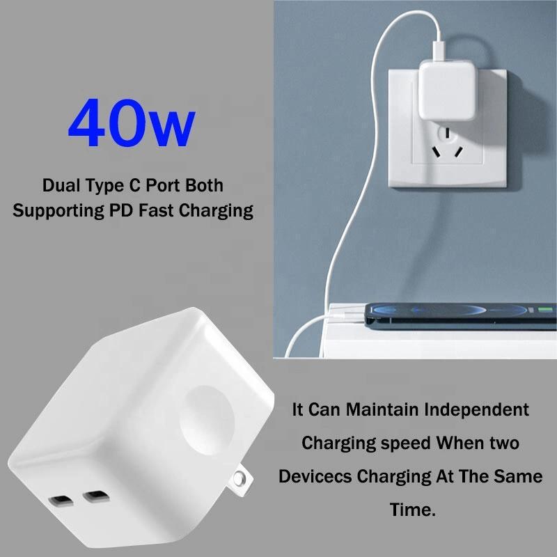 Original Quality UK EU Us Plug 35W Charger Pd Power Adapter for iPhone Samsung