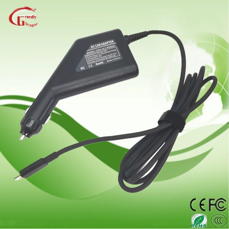 65W Type C/QC3.0 Car Charger Pd Quick Charger Power Supply Power Adapter for Laptops Mobilephones Tablets and Cameras